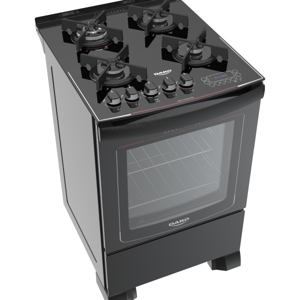 Coc. Dako Turbo Glass 4 Hr. Negra, Ee, Luz, M.v., Grill