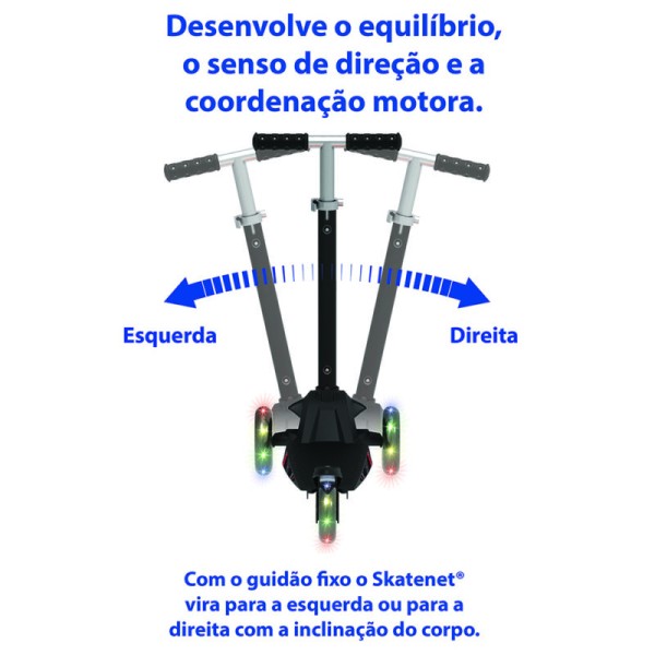 Patineta Skatenet Max Black - Led