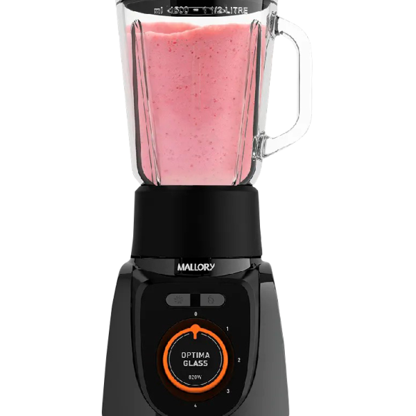 Licuadora Mallory Optima Glass 1.8 L. 900 W. Jarra de Vidrio (Negro)