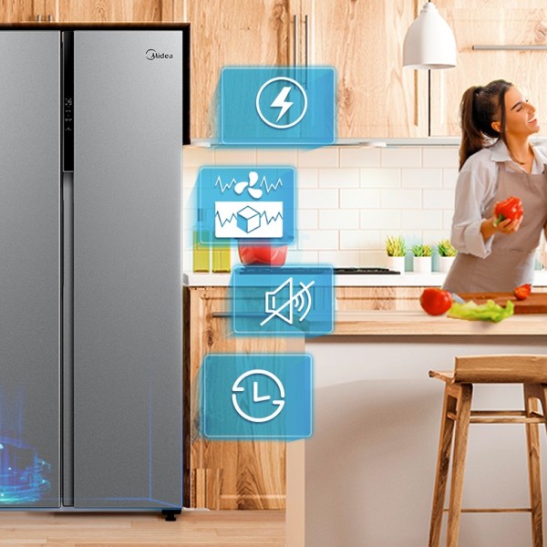 HELADERA SIDE BY SIDE MOD. 460, INOX. INVERTER