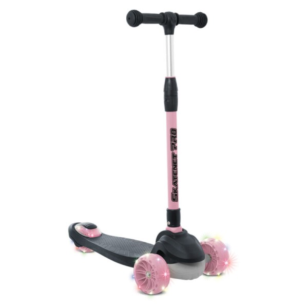 Skatenet Plegable Led (Ruedas y Deck) Negro-Rosa