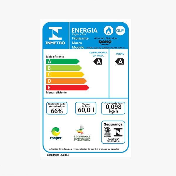 COCINA SUPREME GLASS 4 HR.