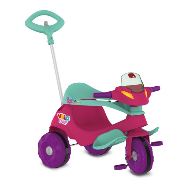 Triciclo Velobaby Paseo y Pedal (Rosa)