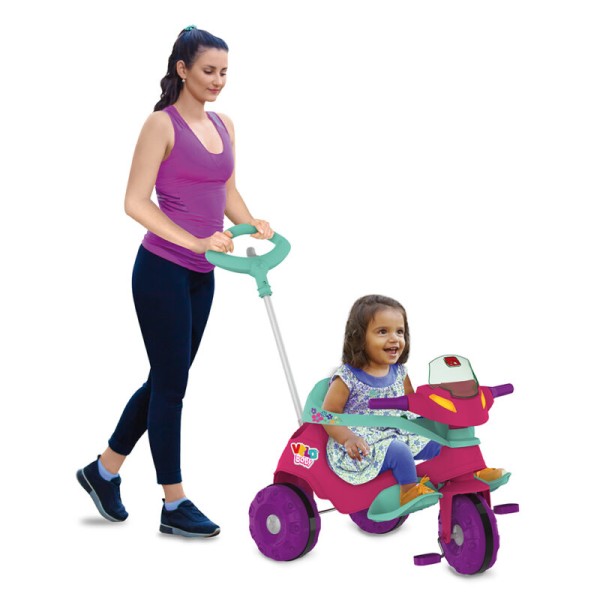 Triciclo Velobaby Paseo y Pedal (Rosa)