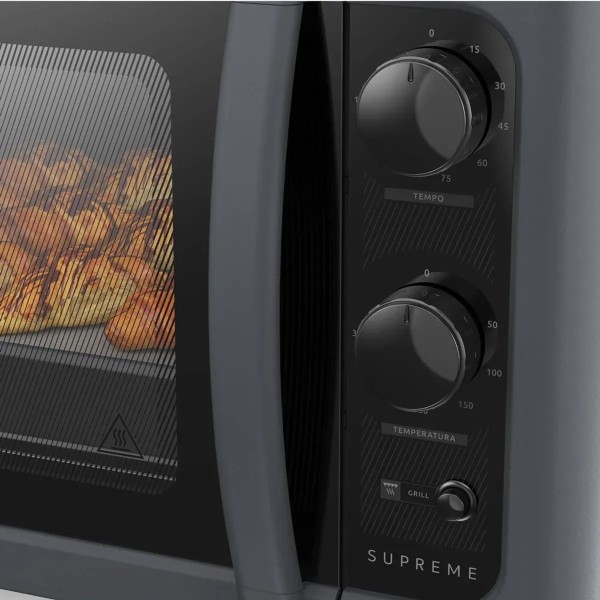 Horno Electrico Dako Supreme 44 L. Titanium Grill, Timer 120 Minutos, 44 Litros, 1.750 W. Control de temperatura de 90 a 300º C, Horno Limpia Facil, Puerta de Doble vidrio.